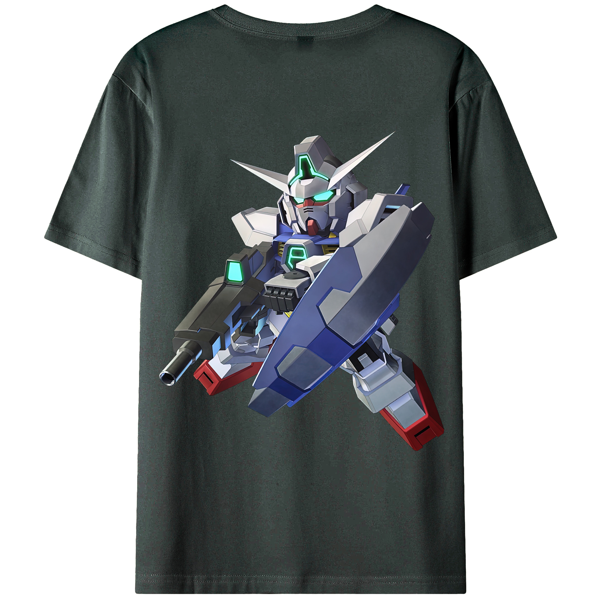 （画像用） 機動戦士ガンダム Mobile Suit Gundam 綿100％ メンズ半袖Tシャツ（バックプリント） 通気性